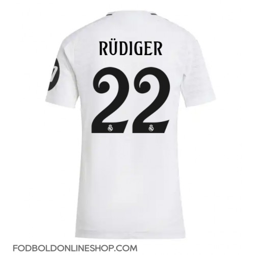 Real Madrid Antonio Rudiger #22 Hjemmebanetrøje Dame 2024-25 Kortærmet